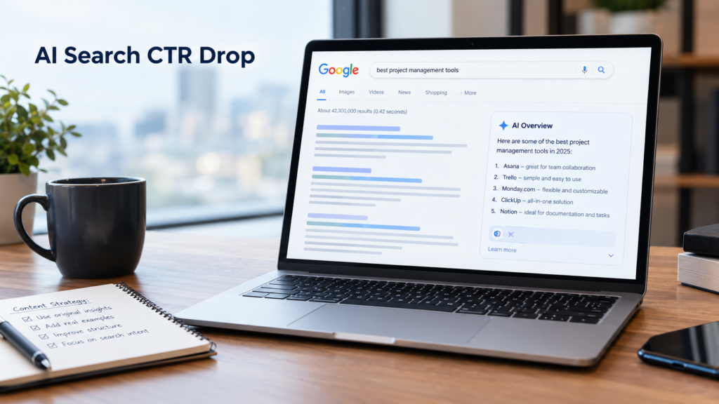 AI search CTR drop